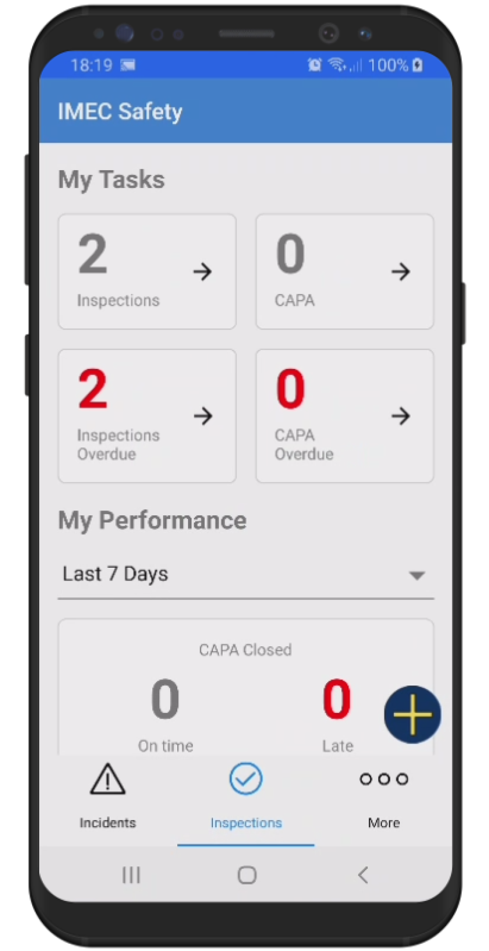 screenshot of Safety Inspection Software